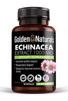 Golden Naturals Echinacea Extract, 1000mg per Serving, Immune System Support, Max Potency, 90 Capsules