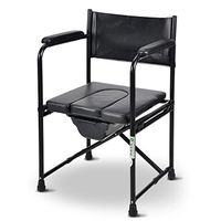 Heavy Duty Bariatric Commode, Toilet Chair with Arms and Bathroom Safety Frame for Elderly, Adjustable Seat Height