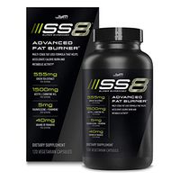 Jym SS8 Super Shredded 8 | Advanced Fat Burner, Acetyl-L Carnitine, Tyrosine, Green Tea Extract, Caffeine, Capsimax, Grains of Paradise, Yohimbe, Rauwolscine | Jym Supplement Science | 120 Capsules