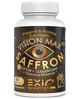 Areds 2 Eye Vitamins Minerals (Clinically Proven) Lutein Zeaxanthin + Saffron, Meso-Zeaxanthin, Grape Seed Extract, Vitamin A, Selenium - Vision Max® Treasured Eye Ingredients Support 60 Capsules