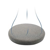 Quaanti Rotating Seat Cushion Pad,Round Memory Foam Seat Cushion Lumbar Support Pillow Chair Aid for Comfort at Home, Office and Car (Gray)