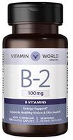 B-2 100mg Energy Support, Supports Healthy Vision & Skin Health, Easy to Swallow 100 Coated Caples Vegetarian Supplement
