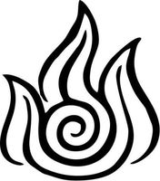 Avatar Fire Nation Anime Vinyl Decal Sticker | Cars Trucks Vans Walls Laptops Cups | Black | 5.5 inches | KCD1285