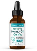 Pet Hemp Oil by Earthtrition - New Product - 500mg - 100% Organic Extract, Safe For Cats Dogs and Others, Decrease Inflammation and Anxiety, Improve Sleep Habits