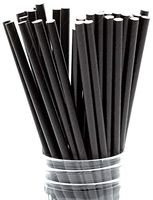 Made in USA Pack of 150 Black Kraft Biodegradable Paper Drinking Straws (FDA-approved, BPI-Certified, Chlorine Free)