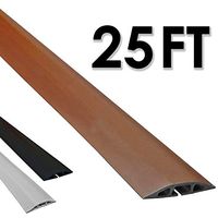 Electriduct D-2 Low Profile Rubber Duct Cord Cover Floor Cable Protector - 25 Feet - Brown (Raw Rubber Material)