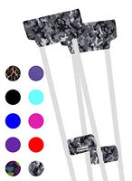 Crutcheze Premium USA Made Crutch Pad and Hand Grip Covers | Comfortable Underarm Padding Washable Breathable Moisture Wicking Orthopedic Products Crutch Accessories (Digital Snow Camo)