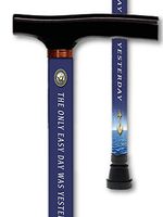 Walking Cane T Handle Derby Aluminum Adjustable US Navy Motto Veteran Military Men or Women