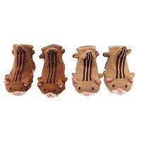 2 Pairs Non-Slip Newborn Baby Toddler Socks Warm Stockings Baby Gift 9-11.5 cm for 0-1 Year Baby-Squirrel