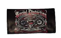 Tobacco Case Pouch Synthetic Leather Smoke for Rolling Cigars Social Distortion Motor Skull