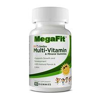 MegaFit Kid’s Smiles Multi Gummies Vitamin Supplement with All-Natural Flavor, Kids Vitamins (90 Count)