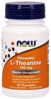 NOW® L-Theanine, 100 mg, 90 Chewables