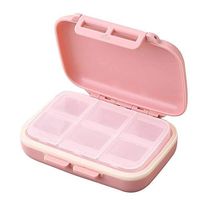Portable Pill Case, LifeEasier BPA Free Detachable Vitamin Medicine Travel Box Daily Fish Oil Supplements Organizer Dispenser with 6 Compartments and Buckle for Pocket/Purse/Handbag/Backpack (Pink)