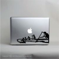 Outrigger Canoe Laptop Vinyl Decal