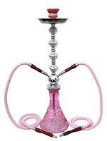 Hookah 26" Pink 2 hose shisha nargila bar narguile nargile glass water Vase pipe