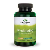 Swanson Probiotic for Digestive Health GI Tract Immune Support Travelers Support 20 Billion CFU with Prebiotic FOS 60 Veggie Capsules (Caps)