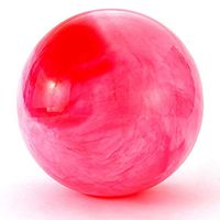 FLYWM,Exercise Ball Gymnastics Ball Soft Ball for Fitness Equipment Exercise Balance Explosion-Proof PVC Yoga Balls Pods Pilates with Pump for Fitness Training,Red-1-48cm