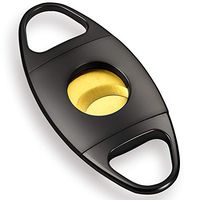 Cigar Cutter, Stainless Steel Cigar Scissors, Double-edged Portable Cigarette Pocket Multi-function Knife For All Sizes (color : Black)