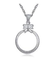 Necklace Magnifying Glass 2X Reading Magnifier Butterfly Knot Sweater Chain Pendant Send Elder Friend Gift