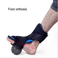 Plantar Fasciitis Night Brace for Foot Drop Orthotic Brace and a Hard Spiky Massage Ball Roller Kit, Orthotic Foot Brace for Men and Women, with Tension Straps for Pain Relief