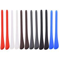 Glasses Temple End Tips, 6 Pairs Colorful Eyeglass End Tips Anti-Slip Ear Sock Silicone Replacement Tips for Thin Metal Eyeglass Legs