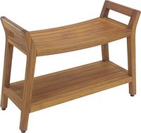 AquaTeak Asia Ascend Teak Shower Bench with Shelf