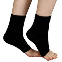 Baiyu 1 Pair Medical Grade Elasticated Ankle Support Brace Compression Breathable Ankle Sleeve Shield Plantar Fasciitis Ankle Socks Foot Sleeves Achilles Tendon Pain Support M-Black