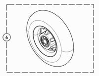 Caster, Semi-Pneumatic, Soft Roll, Black 4" x 1"