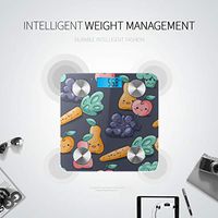 Bluetooth Bluetooth Weight Scale Art Organic Cartoon Painting Vegetables Smart Weight Scale Body Fat Composition Monitor Analyzer with Smartphone App for Body Management-396 Lbs