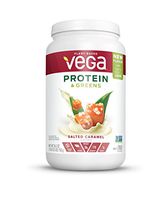 Vega Protein & Greens Salted Caramel (25 Servings, 26.5 Ounce) - Plant Based Protein Powder, Keto-Friendly, Gluten Free, Non Dairy, Vegan, Non Soy, Non GMO - (Packaging May Vary)