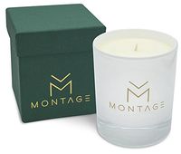 Montage Lifestyle Pine, Cinnamon & Bergamot Soy Wax Candle in Gift Box- Down to Earth- Aromatherapy Candle for Calming with 100% Pure Essential Oils- 7OZ- 60Hrs- Handmade in Greece