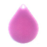 PENATE Antibacterial Non-slip Silicone Dish Cloth Water Drop Soft Elastic Washing Scrubber Brush Kitchen Cleaning Tool Accessorie (Purple)