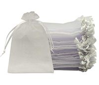 La Homein Sheer Organza Bags 60pcs Favor Gift Bag Drawstring Mesh Bags Business Packages (4x6, off champagne)