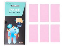 GreenE Pain Relief Tape, 6-PCS Patch, 4-Way-Stretch, True-Kinesio-Therapeutic, Bio Far-Infrared, 36-HR Long-Lasting (1.9in. x 3.9in. x 6pcs precuts) (Pink)