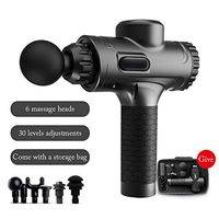 Woolves Hand-held Muscle Massage Gun Wireless Deep Muscle High Frequency Silent LCD Electric Relaxation Massager with 6 Massage Heads Benefit