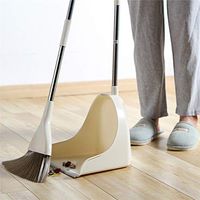 Upright Broom Combo Home Kitchen Soft Broom Dustpan Set Cleaning Broom Combination Soft Broom Dustpan For Bedroom Office for Home Kitchen (Color : White, Size : 28x91cm)