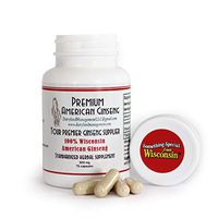 100% Authentic American Ginseng Capsules -500 mg. Potent Ground Ginseng Root - No Fillers, Binders or Other Additives. (75)