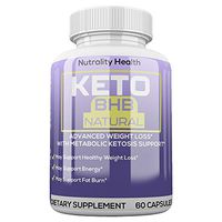 Real Natural Keto Weight Loss Keto Pills with Advanced Fat Natural Ketogenic BHB Ketones Burn Fat Pure Supplement Formula 800MG Capsules by Nutrality Health