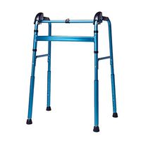 Walkers Walking Frame Walking Frames Portable Collapsible Old Man Non-Slip Disabled Adjustable Aluminum (Color : Blue, Size : 564274~97cm)