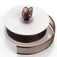 Tableclothsfactory 7/8" Satin Edge Organza-Chocolate