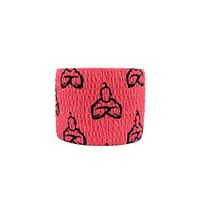 Liftgenie Tearable Elastic Adhesive Weightlifting Tape | Protects Thumbs When Lifting Weights & Prevents Knurling | Stretchy Adhesive Athletic Hook Grip Tape for Weightlifters (Red, 3 Rolls)