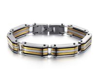 LOVE Beauties Athena Jewelry Titanium Series Men's 10MM Bicycle Chain Design Titanium Magnetic Bracelet in a Nice Gift Box, Anti-Fatigue, Pain Relief