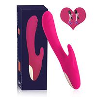 DLH Handheld Waterproof Powerful Wand Massager Use for Reliving The Tense Muscle After Sport,Double Motors Works for Different Part. (Red)