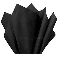 Flexicore Packaging® Tissue Paper Gift Wrap | Size:15"x20" | Acid Free | Bulk | Craft | DIY | Color: Jet Black | Count: 20 Sheets