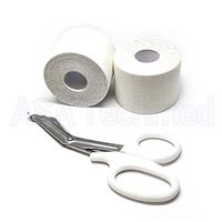 ASA Techmed Sport White Kinesiology Tape with Free Matching Shear - 16.5 ft Uncut Roll - Best Pain Relief Adhesive for Muscles, Shin Splints, Knee & Shoulder - 24/7 Waterproof Therapeutic Aid