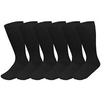 Falari 6 Pairs Diabetic Socks Unisex (9-11 Men/Women, Black)