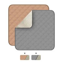 Absorbent Waterproof Seat Protector Pads for Incontinence 2 Pack Non-Slip Machine Washable 4-Layer Innovative Design 22"X21" (Beige&Gray)
