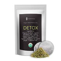 Simple Botanics Detox Tea | Caffeine Free Organic Detox Cleanse Tea | Complete Detox Drink for Natural Body Cleansing, Gentle Detox, and Promotes Weight Loss | 30 Servings