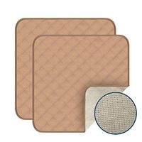 Absorbent Waterproof Seat Protector Pads 2 Pack for Incontinence Machine Washable22"X21" (Double Beige)