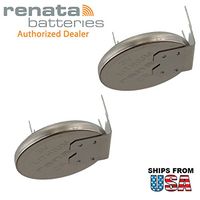 2X Renata CR2032RH-MFR 3V Lithium Coin Battery HORZ 3-PIN for C-MOS, S-RAM, RFID, Electronic Memory System, Wristwatch, Calculator, Toy, Electronic Gift, Memory Support, Power Source